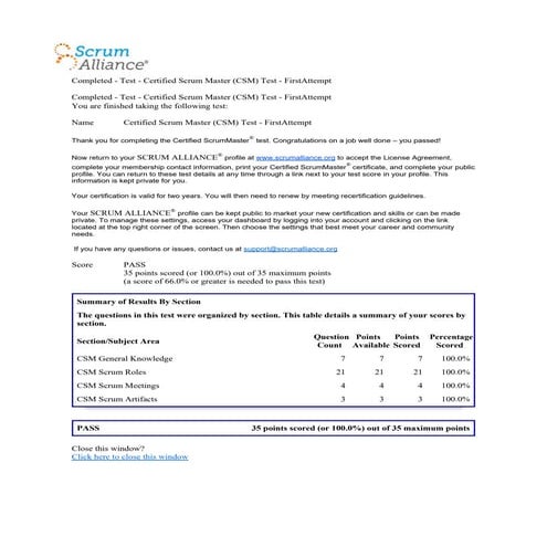 Guru Anand Scrum Master Certification