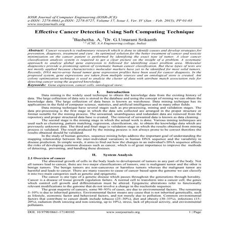 Effective Cancer Detection Using Soft Computing Technique