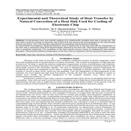 Experimental and Theoretical Study of Heat Transfer by Natural Convection of ...