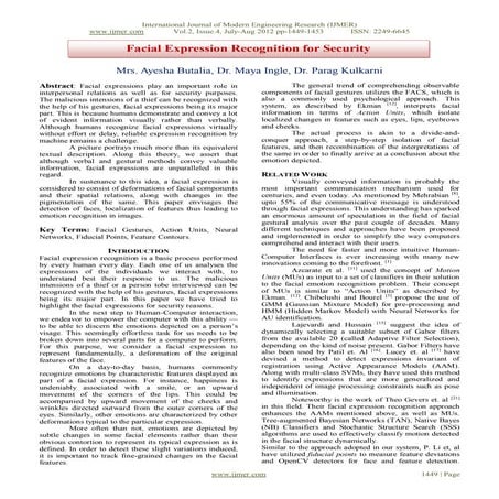 Facial expression recognition of 3D image using facial action coding ...