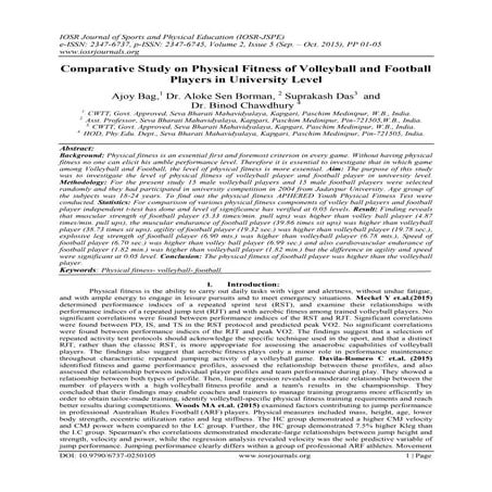 Comparative Study on Physical Fitness of Volleyball and Football ...