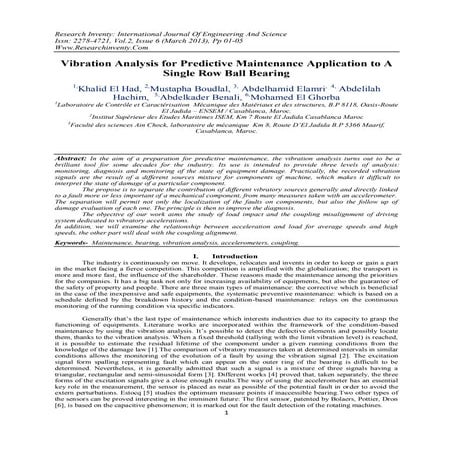 Fault Detection and Failure Prediction Using Vibration Analysis | DOCX