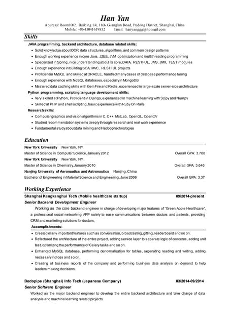MY NEWEST RESUME