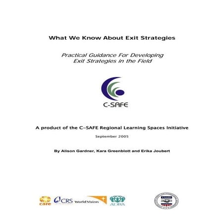 Exit strategy in development programme | PPTX