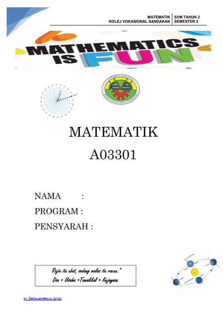 MATEMATIK SEM 3 TRANSFORMASI