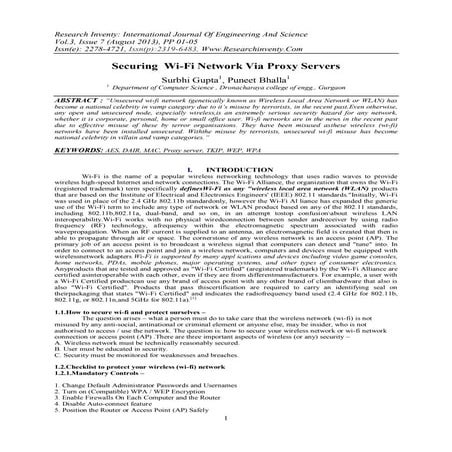 Research Inventy : International Journal of Engineering and Science