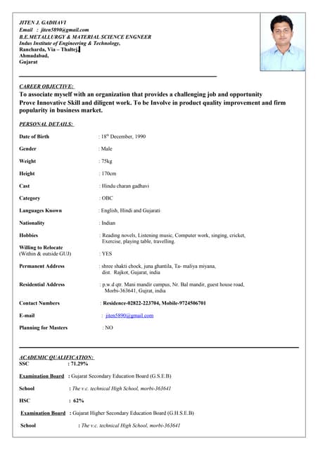 resume jiten