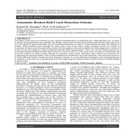 Automatic Broken Rail Crack Detection Scheme