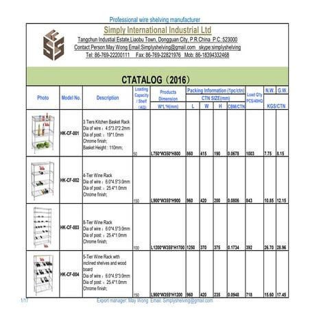 wire shelving catalog 2016