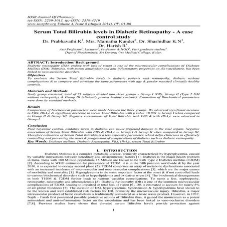 A comparative analysis of biochemical and hematological parameters in ...