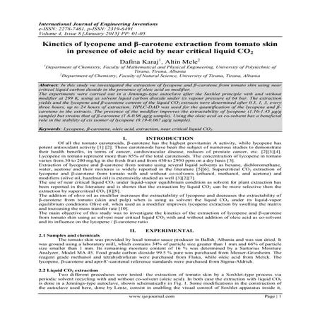 Extraction and Isolation of Lycopene Form Various Natural Sources | PDF