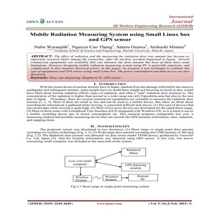 Mobile Radiation Measuring System using Small Linux box and GPS sensor
