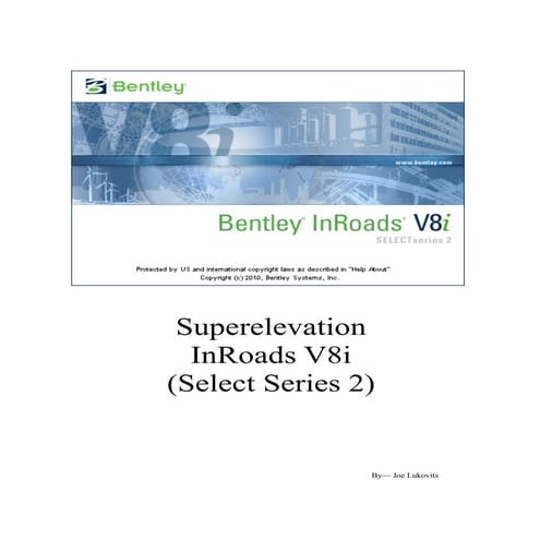 InRoads V8i - Superelevation | PDF