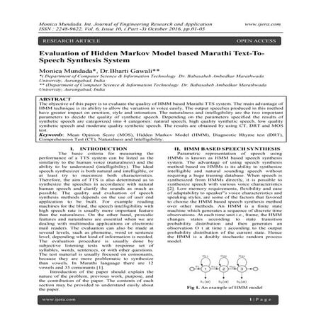 Evaluation of Hidden Markov Model based Marathi Text-ToSpeech Synthesis System