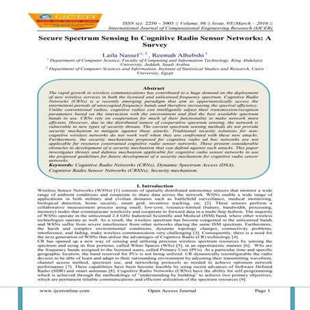 Secure Spectrum Sensing In Cognitive Radio Sensor Networks: A Survey