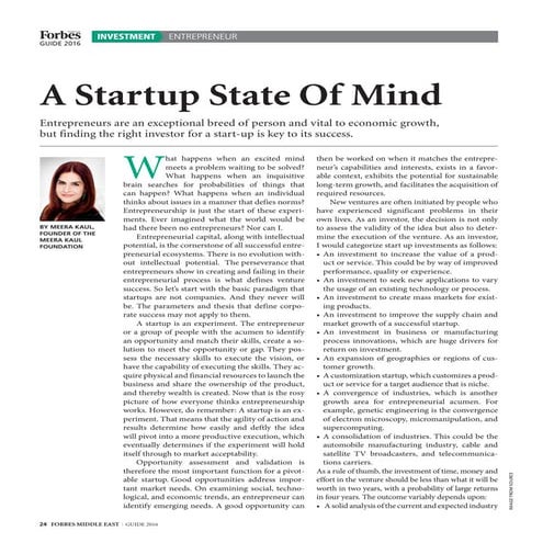 A Startup State Of Mind - Meera Kaul