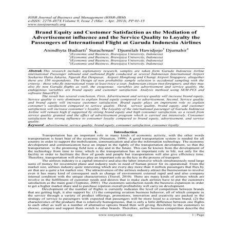 Brand Equity and Customer Satisfaction as the Mediation of Advertisement infl...