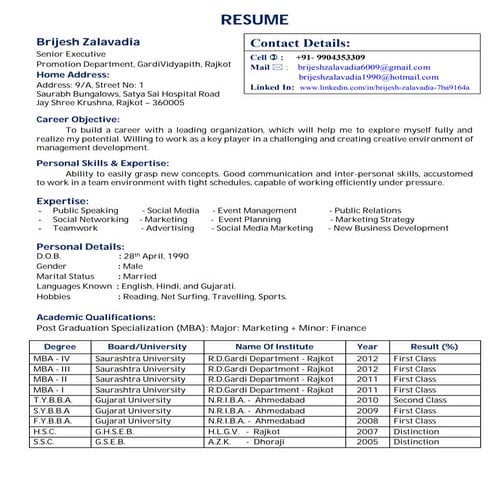 Resume_Brijesh Zalavadia