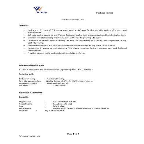 sudheer kumar.Resume @2016