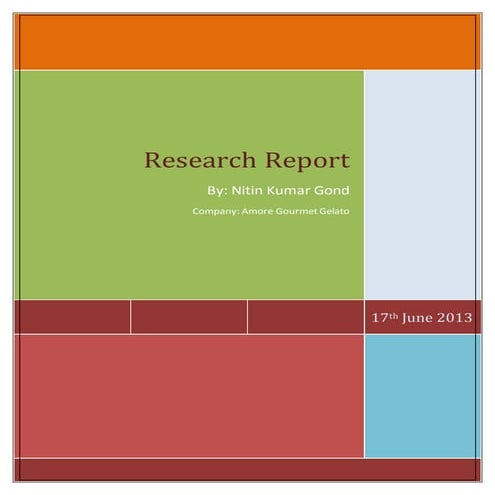 Summer Internship Research Report