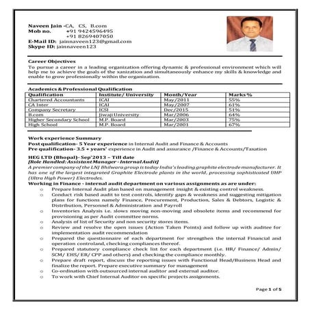 Resume -Naveen Jain CA