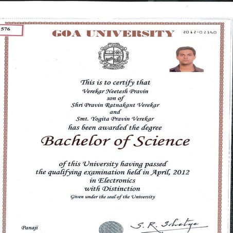 Bachelors Degree Certificate