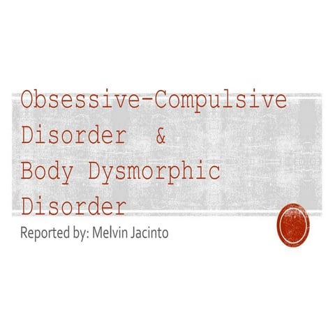 Obsessive-Compulsive Disorder