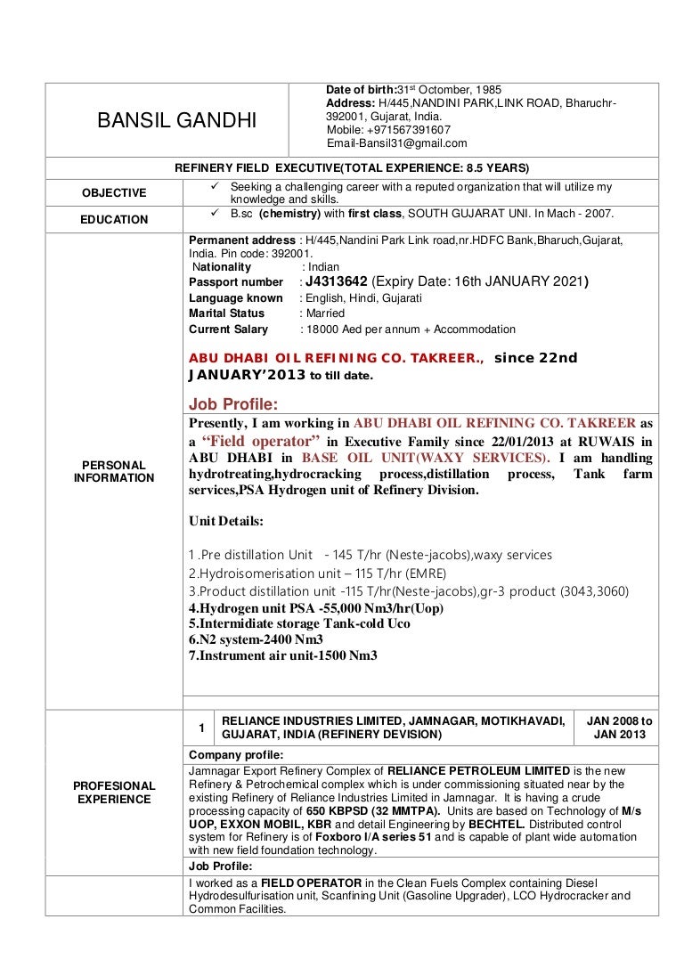 Bansil Resume Field Operator