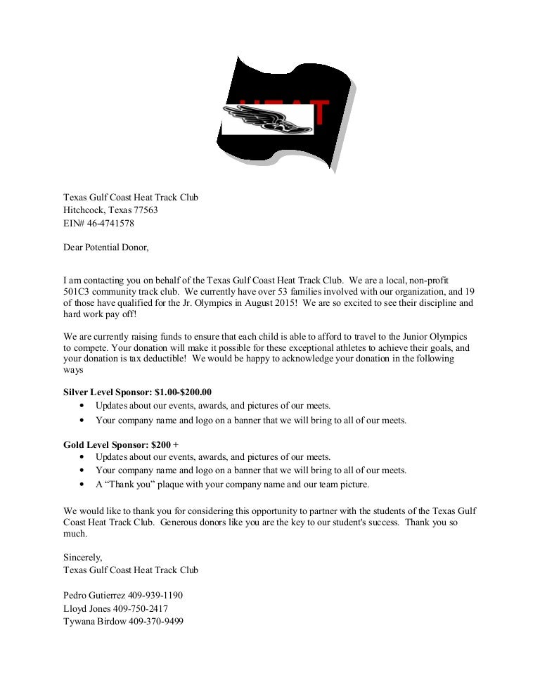 Sponsorship letter