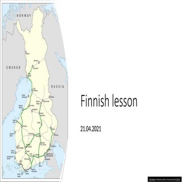 basic Finnish second lesson with numbers and letters | PPTX