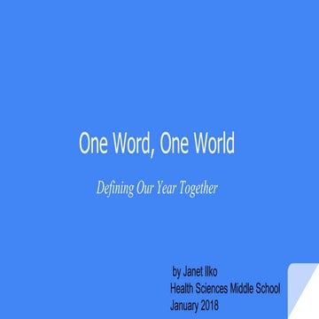 One Word 2018