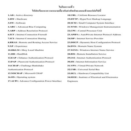 IT Related Full Form (Computer Information Technology Full Forms) | PDF