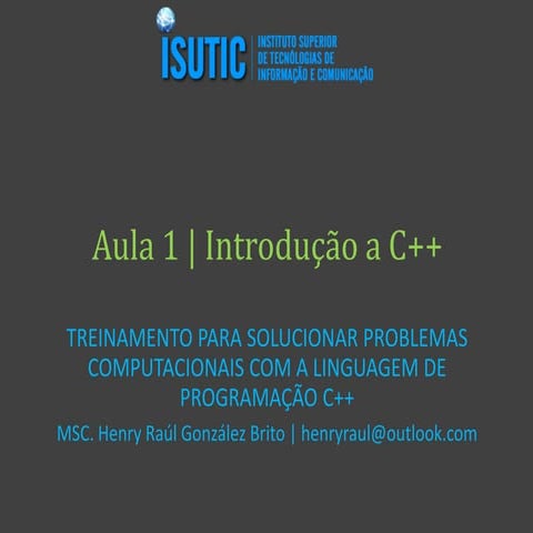 Aula 1 | Introdução a C++