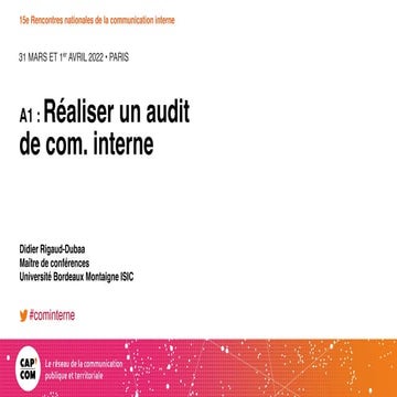 Réaliser un audit de communication interne | PDF