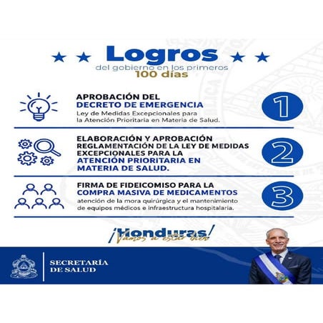 Logros en los primeros 100 días de gobierno en el sector salud | PDF