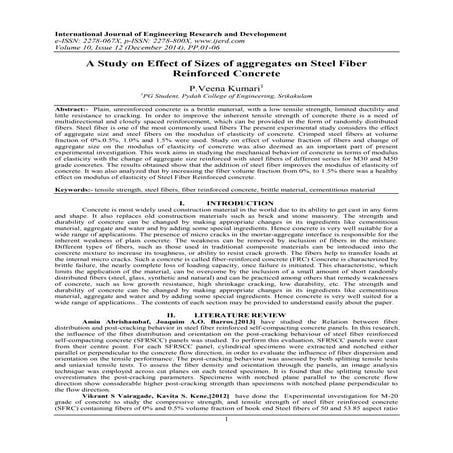A Study on Effect of Sizes of aggregates on Steel Fiber Reinforced Concrete