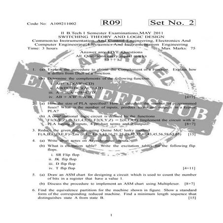 A109211002 switchingtheoryandlogicdesign1