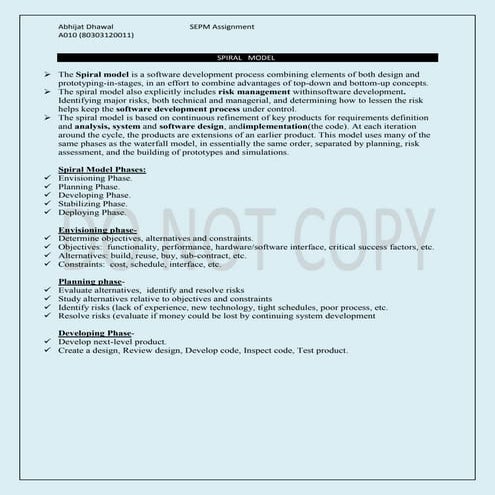 Spiral Model & Requirement Validation