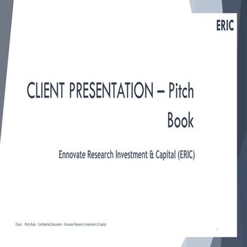 Investment Banking Pitch Book - Investment Banking by edu CBA | PDF