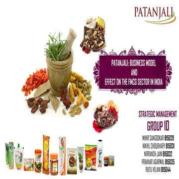 Patanjali: Business Model and effects on the FMCG sector in India