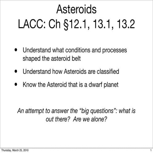 A1 13 Asteroids