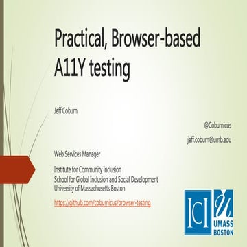 Accessiblity Testing with Modern Browsers.
