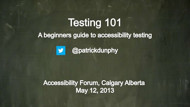 Accessibility Testing 101