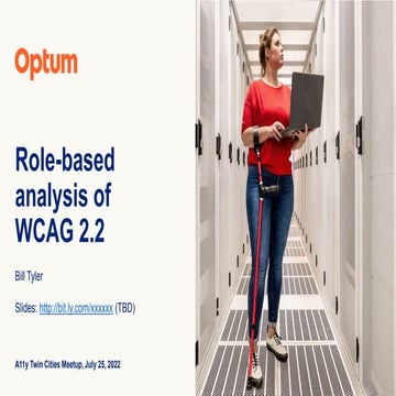 A11yTC MeetUp: Role-based Analysis of WCAG 2.2