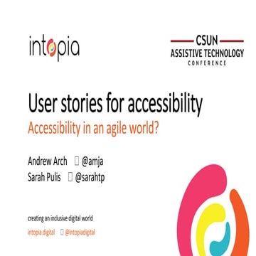 A11y user stories csun 2018