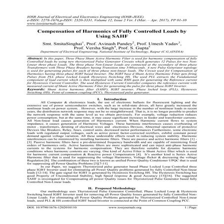 Compensation of Harmonics of Fully Controlled Loads by Using SAHF