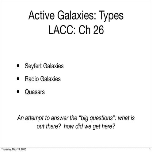 A1 22  Active Galaxies
