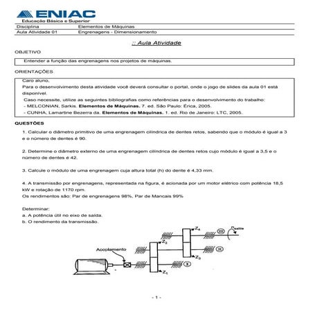 Aula 33 engrenagens ii | PDF
