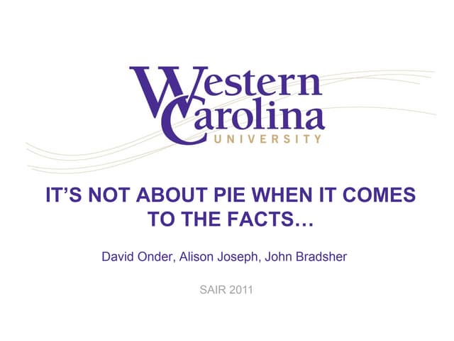 2011 SAIR It's not about pie when it comes to the facts