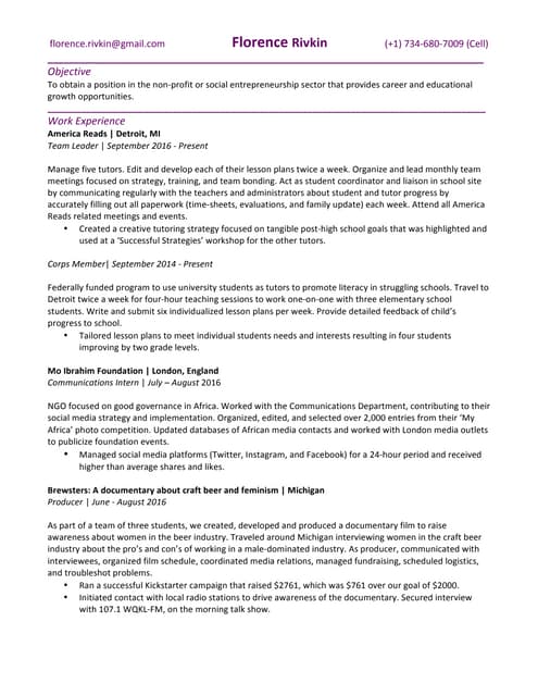 2 Jan 25th 2017 - Resume